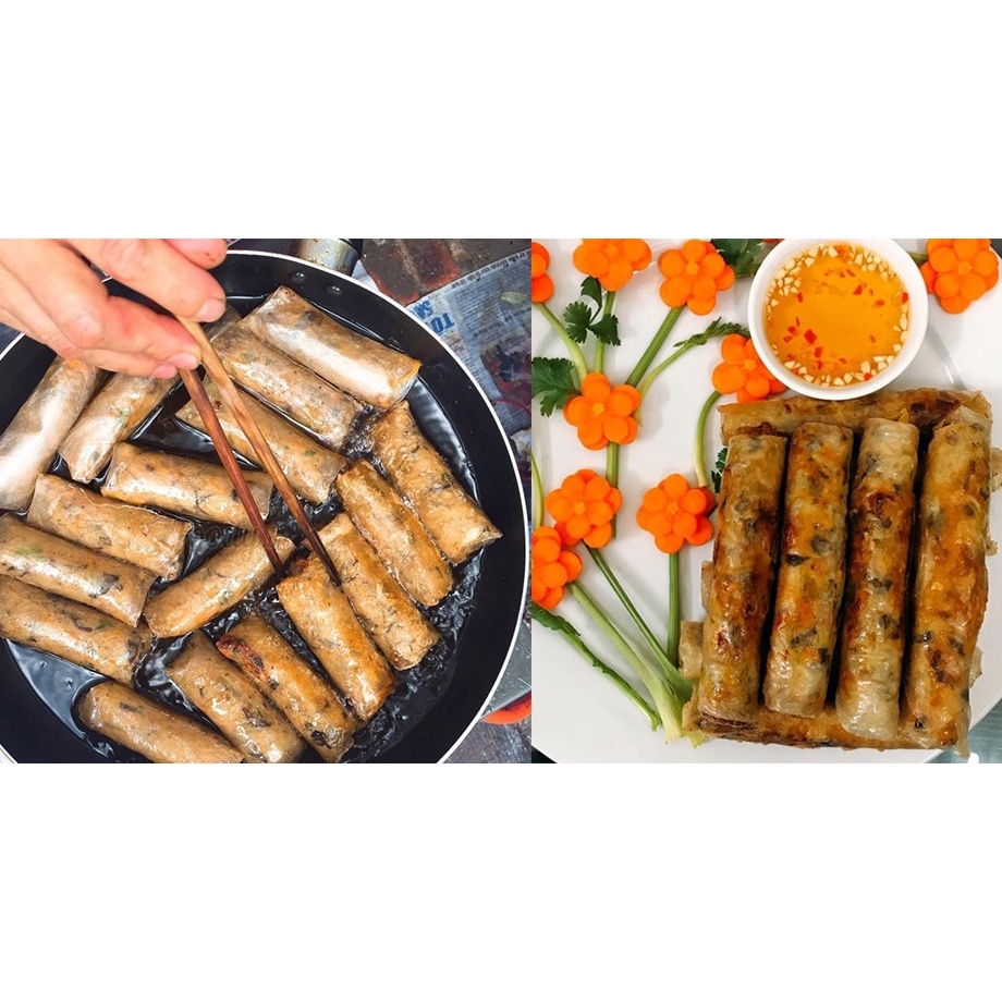 Bánh đa nem Thổ Hà để rán, ăn sống - đặc sản Bắc Giang