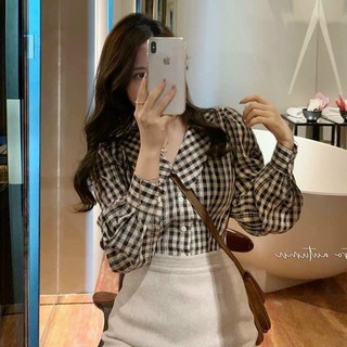 (GIÁ BUÔN SỈ) Áo Sơ Mi Nữ Kẻ Thời Trang Hot Nhất Hè
