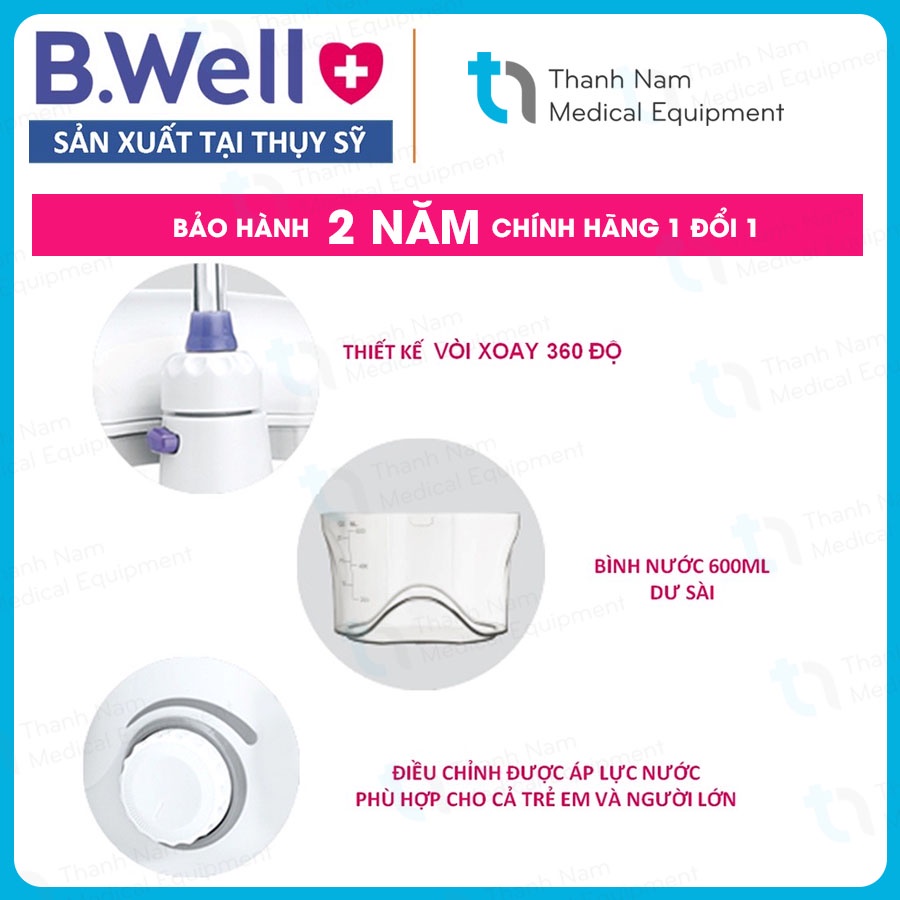 [BẢO HÀNH 2 NĂM ] Máy Tăm Nước Bwell Sản Xuất Tại Thụy Sĩ