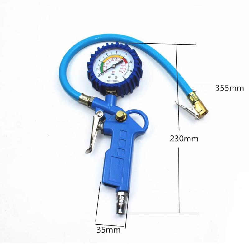 Đồng Hồ Đo Áp Suất Lốp Xe Hơi 0-220PSI Chuyên Dụng