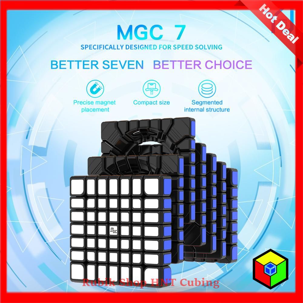 Rubik 7x7 YJ MGC 7 M Khối Lập Phương Rubic 7 Tầng Cao Cấp Có Sẵn Nam Châm