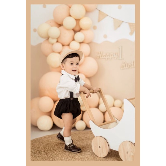 Set đồ hoàng tử cho bé đi tiệc, chụp hình thôi nôi phong cách Hàn Quốc