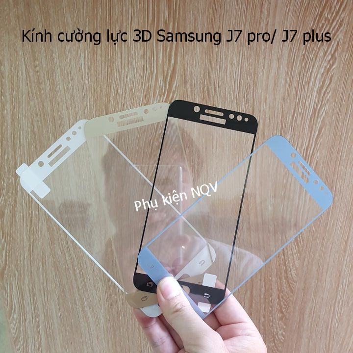 Samsung J7 pro/ J7 plus|| Kính cường lực 3D Full màn Samsung J7 pro/ j7 plus- Phukiennqv