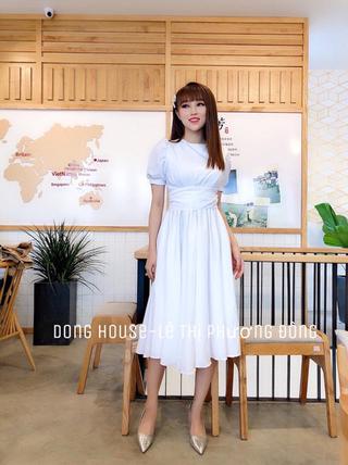 Đầm xoè thắt nơ
