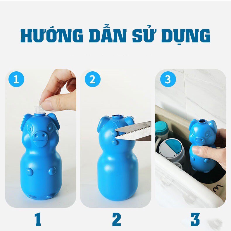 Con Heo Thả Bồn Cầu Lọ Thả Toilet, Khử Mùi Diệt Khuẩn, Tiện Lợi Cực HOT