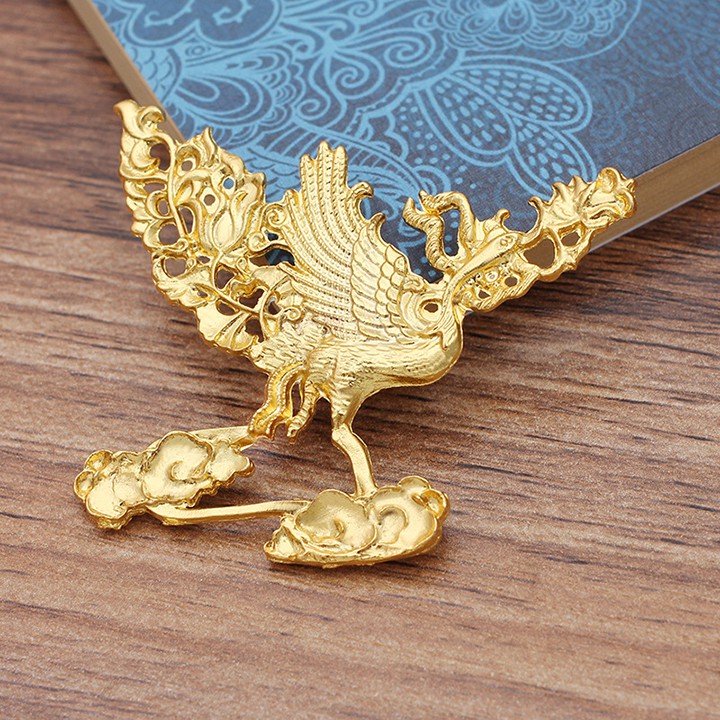 1 cặp phiến đúc phượng hoàng cưỡi mây 43*50mm chim hạc cưỡi mây nguyên liệu làm trâm làm trang sức cổ trang
