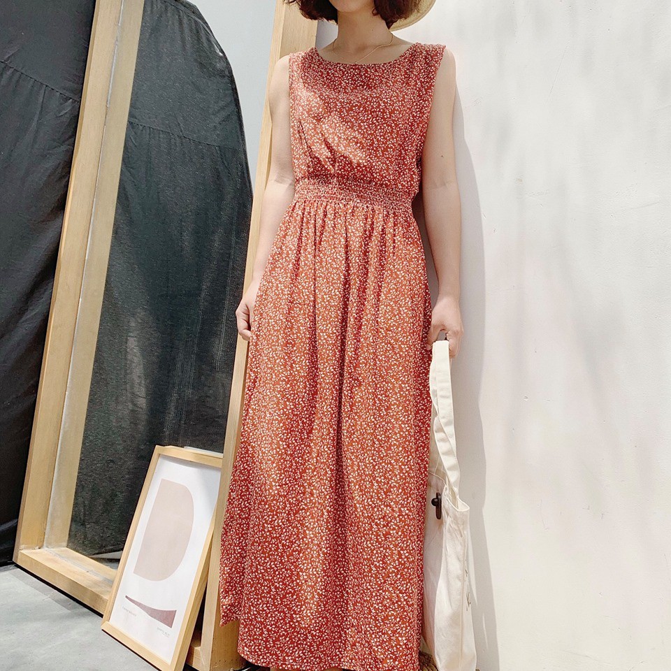 [XẢ LỖ MÙA DỊCH]  Pass váy đầm cam kết còn rất rất mới hoa nhí vintage