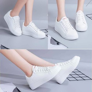 Giày bata nữ trắng giày đế bằng