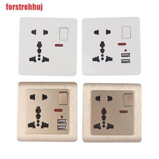 Ổ cắm điện 5 cổng usb gắn tường có đèn led