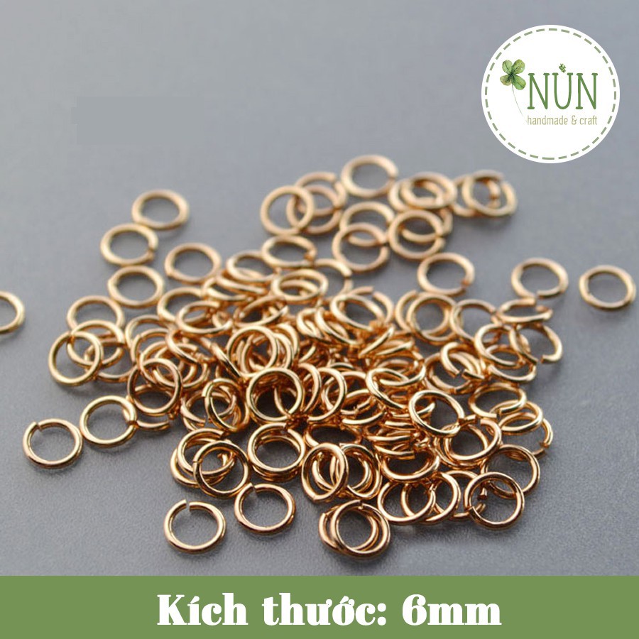 Khoen Tròn Loại 6mm Dày 1mm Để Làm Trang Sức, Móc Khóa, Trang Trí