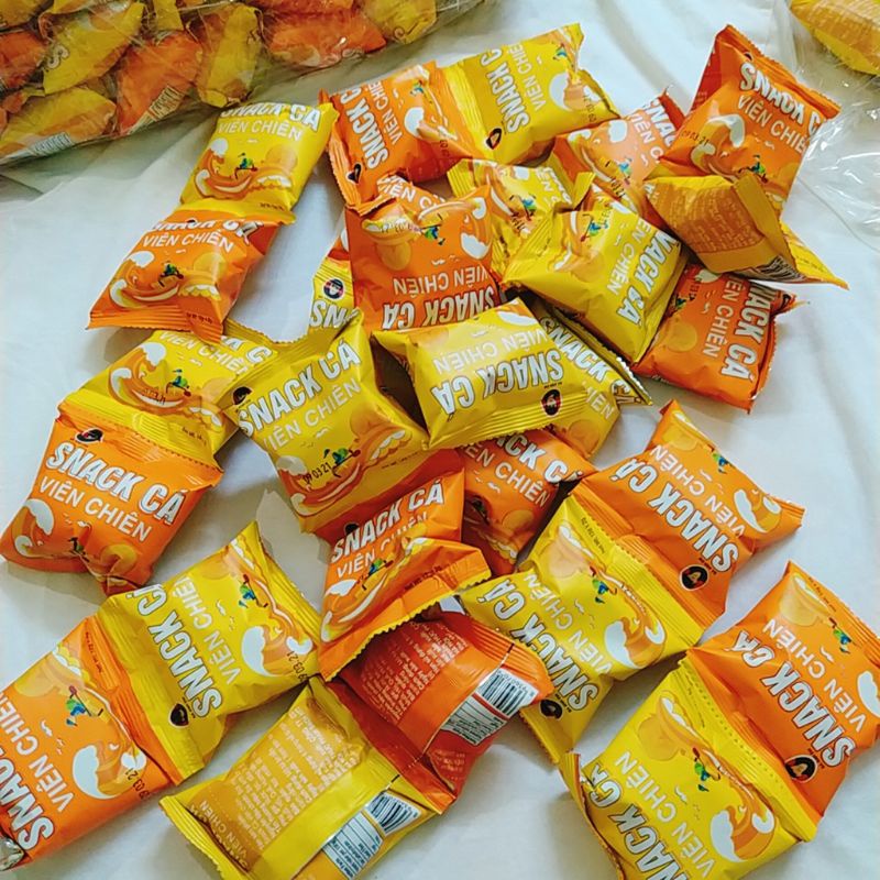 Snack Cá Viên Chiên,bim bim cá viêm viên Foods đồ ăn tuổi thơ