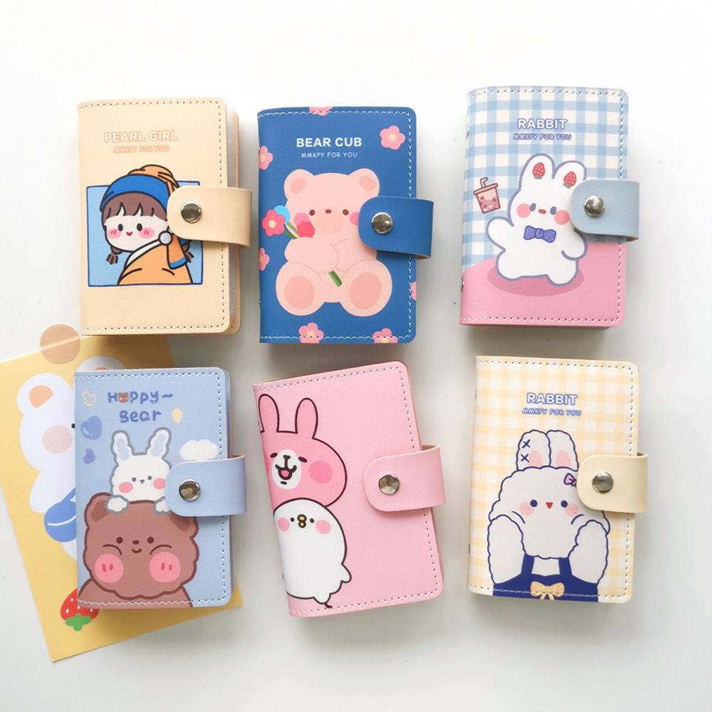 Ví đựng thẻ mini siêu mỏng nhiều ngăn thời trang Hàn Quốc đáng yêu cho nữ