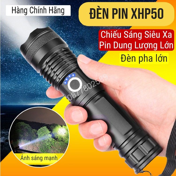 Đèn pin siêu sáng XHP50-Sản phẩm chính hãng -Đèn pin cầm tay[XHP50]
