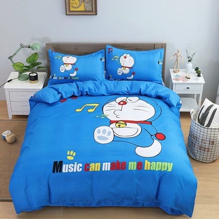 Trọn Bộ Chăn Ga Gối ( Set 4) Cotton Tina MẪU DORAEMON HUÝT SÁO.Siêu Cute Dễ Thương. Titox Shop