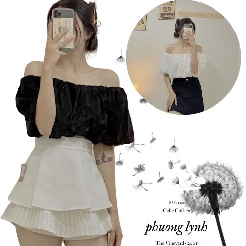 Áo trễ vai tay bồng 2 lớp (kèm video thật) MS36/GN40 | BigBuy360 - bigbuy360.vn