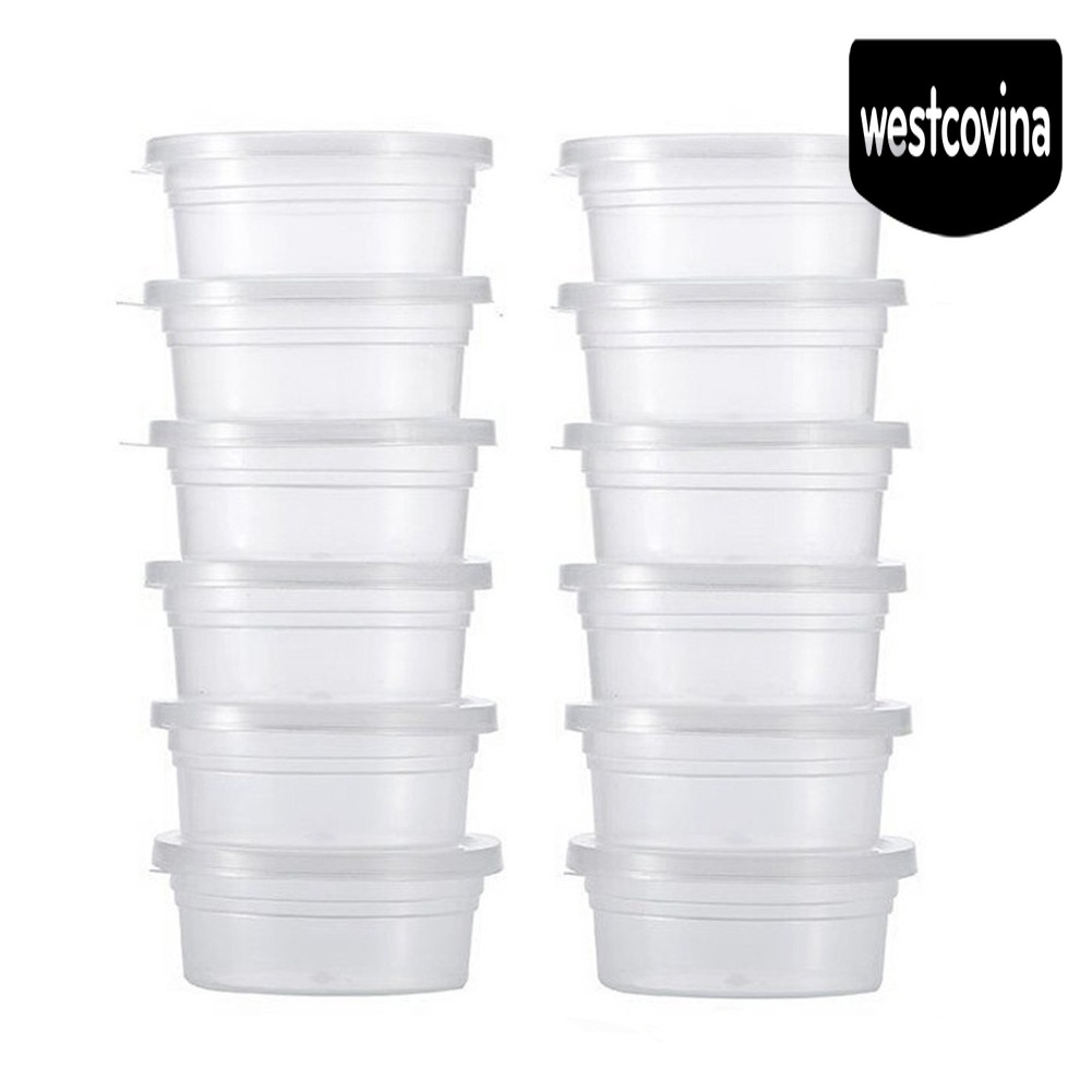 [Hot]☀ Set 12 Hộp Nhựa Tròn Đựng Đồ Chơi Slime