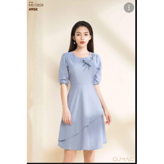 Đầm xòe công sở voan lụa hàngbao đẹp lt0719