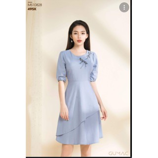 Đầm xòe công sở voan lụa hàngbao đẹp lt0719