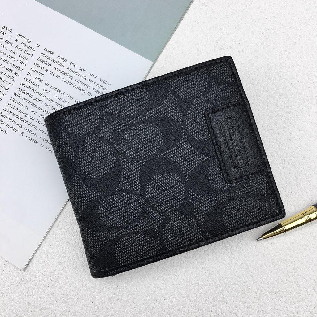 Ví nam Coach 74736 chất da bò kèm móc khoá và ví thẻ có hộp đựng