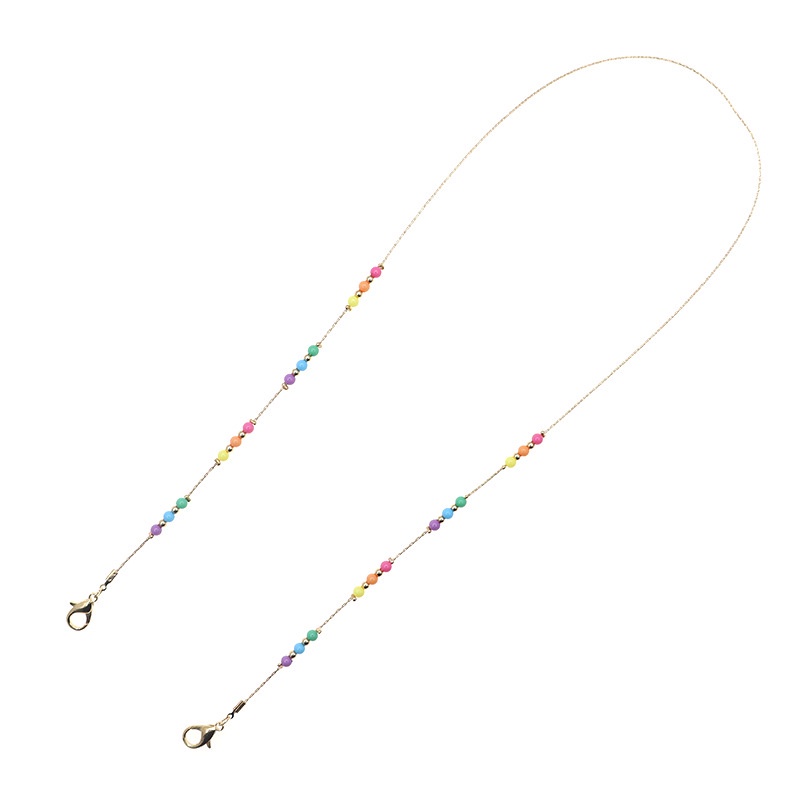 Dây Đeo Mắt Kính Đính Hạt Nhiều Màu Sắc Đa Năng Xinh Xắn Cho Bé