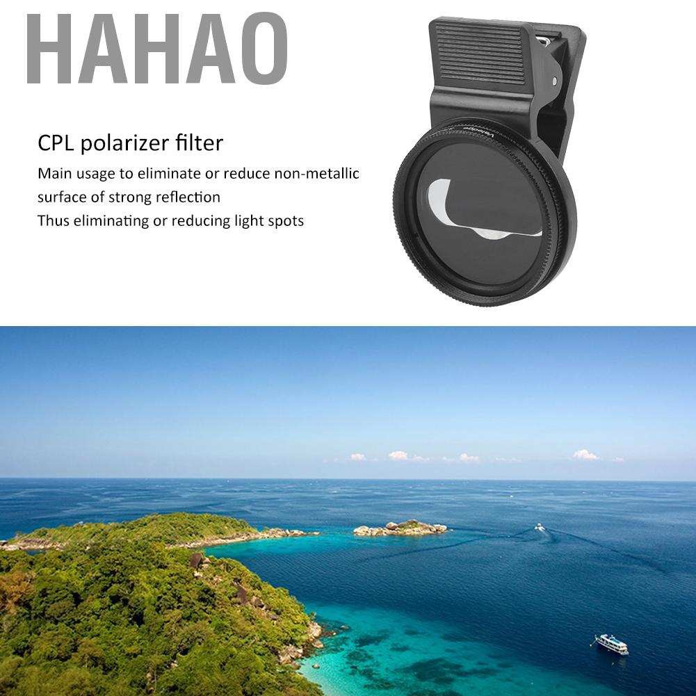 Hahao Lens Filter  Veledge 37mm CPL Polarizing Polarizer Mobile Phone Clip for Different Brand