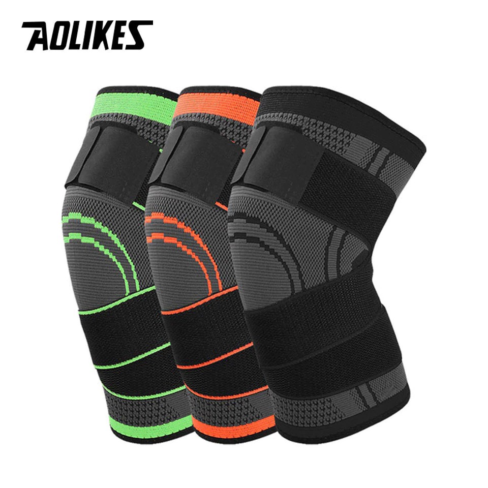 Bộ băng bảo vệ đầu gối AOLIKES A-7720 thiết kế thoáng khí ôm chân breathable sport knee support