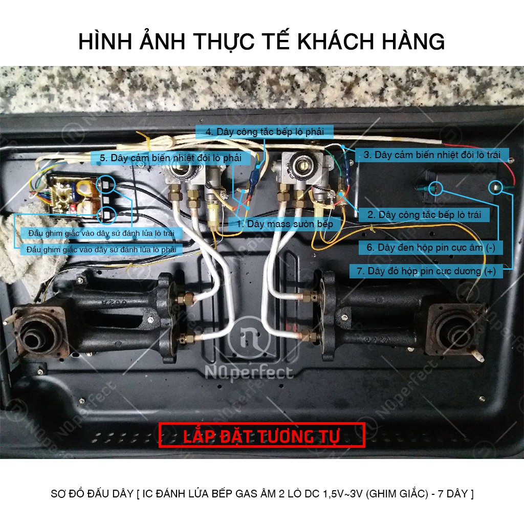 Ic đánh lửa bếp gas âm / bếp gas âm hồng ngoại 2 lò DC 1,5V~3V - ic bếp ga 9 dây giá sỉ [LOẠI 1]