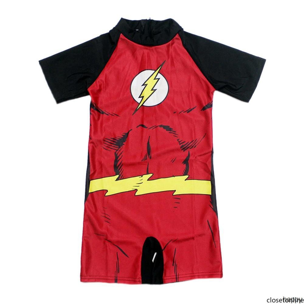 Gowin Bé trai Bộ đồ bơi cho trẻ em Áo tắm Batman Spiderman tay ngắn mùa hè đồ bơi bé trai  3-13 Years old