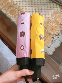 Dù Line vàng - hồng