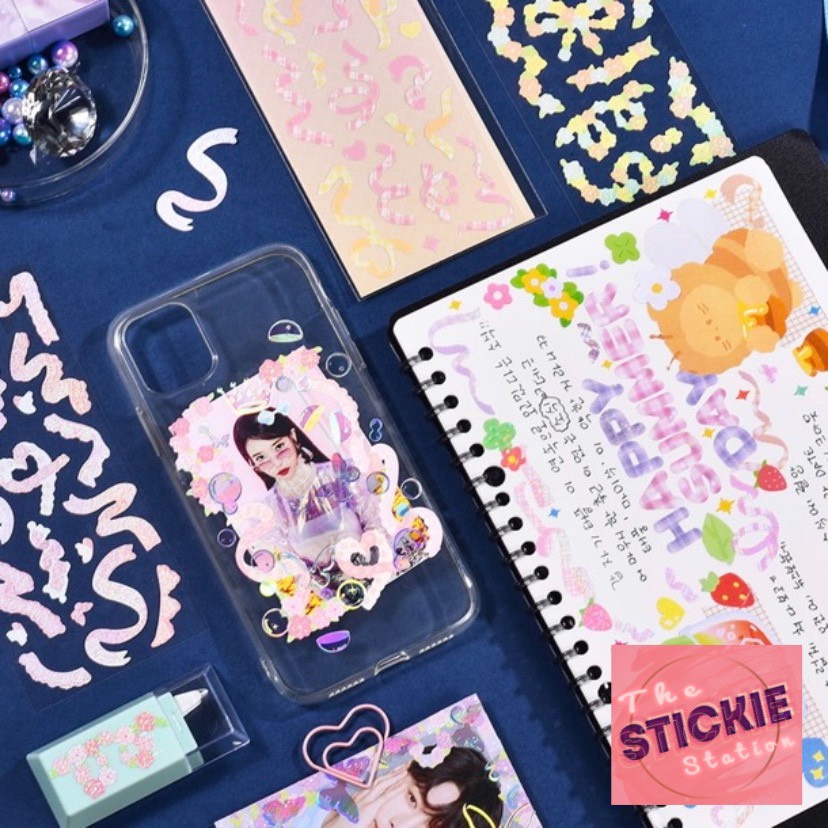 Sticker Ruy Băng Caro - Hình Dán Ruy Băng Trang Trí Toploader