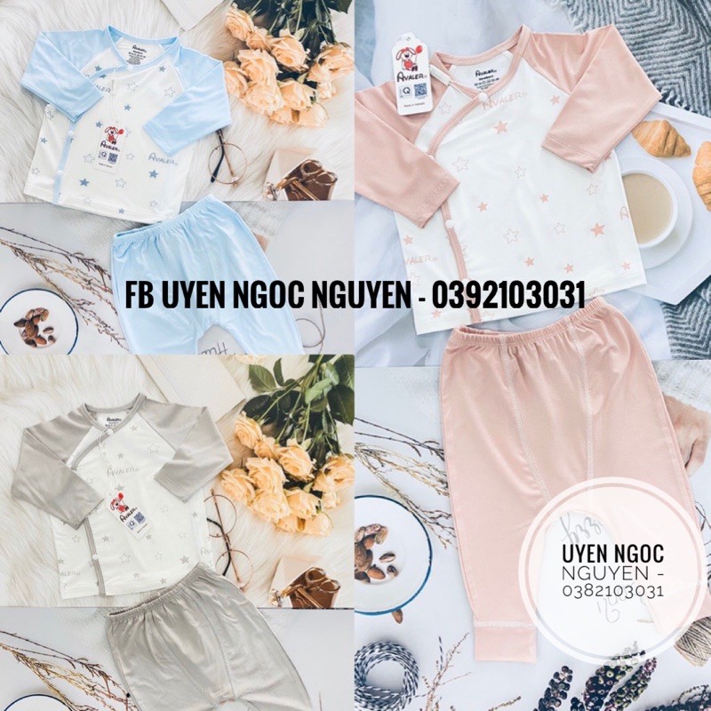 Bộ sơ sinh cài chéo Avaler