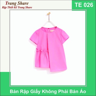 Rập Giấy Áo Sơ Mi Bé Gái TE026