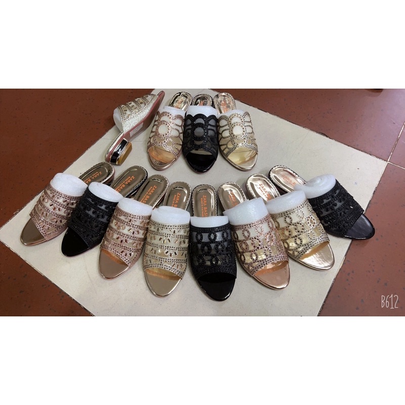 Dép guốc số lớn quai đính đá gót 3 va 5p size 35-43