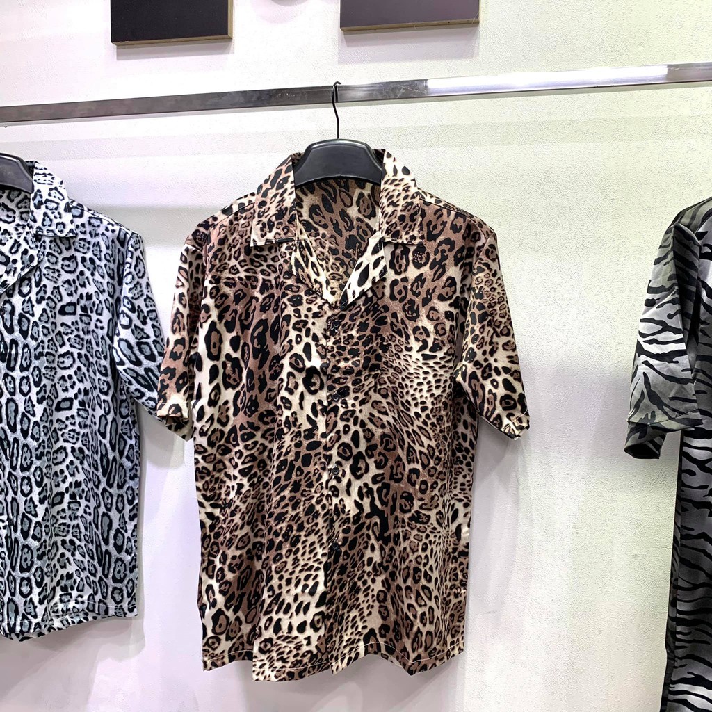 ÁO SƠ MI CỔ VET TAY NGẮN DA BEO 🤩 Vải lụa không nhăn không xù 1 đẹp | BigBuy360 - bigbuy360.vn