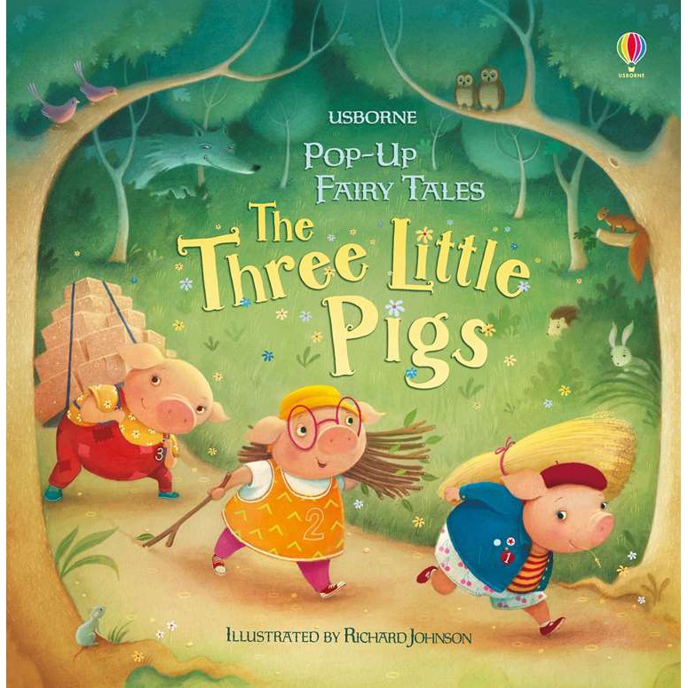 Sách Pop-Up Three Little Pigs Usborne - truyện cổ tích Ba chú heo con cho bé