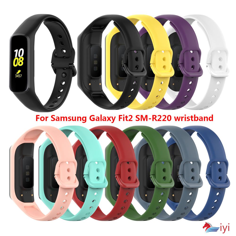 Dây Đeo Thay Thế Chất Liệu Silicon Màu Trơn Cho Galaxy Fit 2 SM-R220