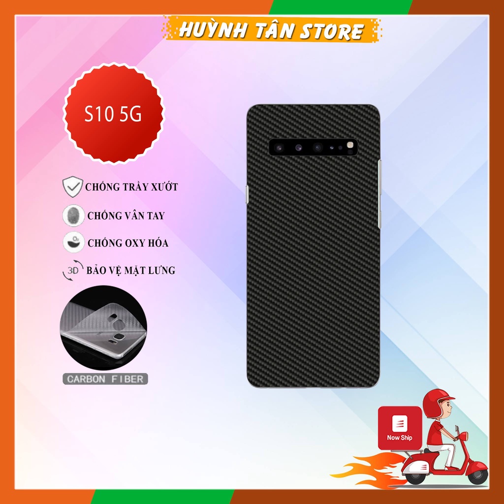 Dán mặt lưng Samsung Z Fold 3,Z Flip 3,Z Fold 2,S21,S20 FE,S10 5G,Note 8,9,10 Plus,20 Ultra vân carbon nhám