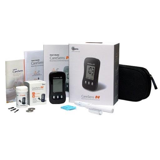 MÁY ĐO ĐƯỜNG HUYẾT máy đo tiểu đường CARESENS N CARESEN HÀN QUỐC tặng kèm 10 kim và hộp 25 que thử
