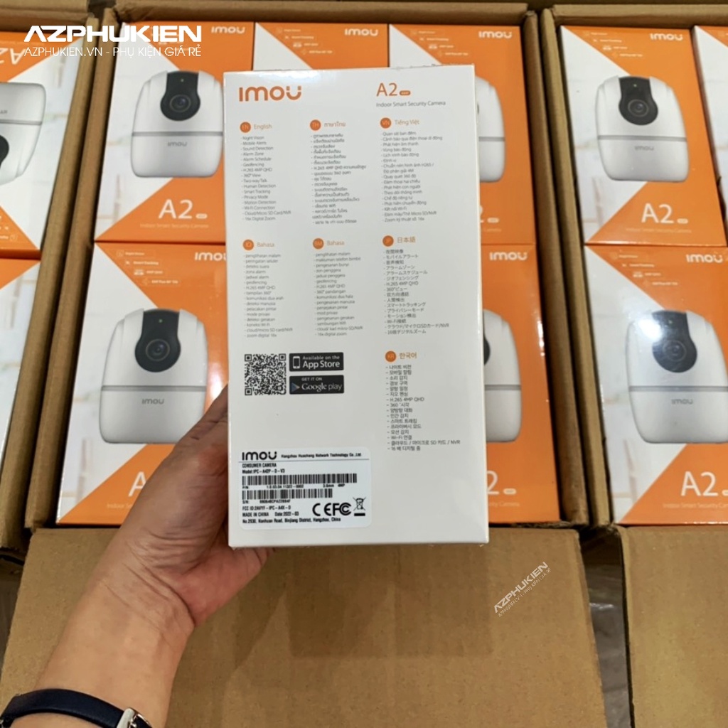 Camera wifi trong nhà 360 IMOU A2 A22EP 4MP 2K 2022, báo động, đàm thoại 2 chiều - Hàng chính hãng - Bảo hành 2 năm