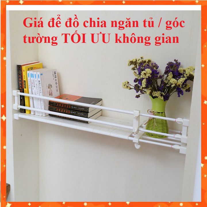 (RỘNG 10CM)Thanh kệ chia ngăn tủ nhỏ - góc tường hẹp tối ưu không gian (HSN)