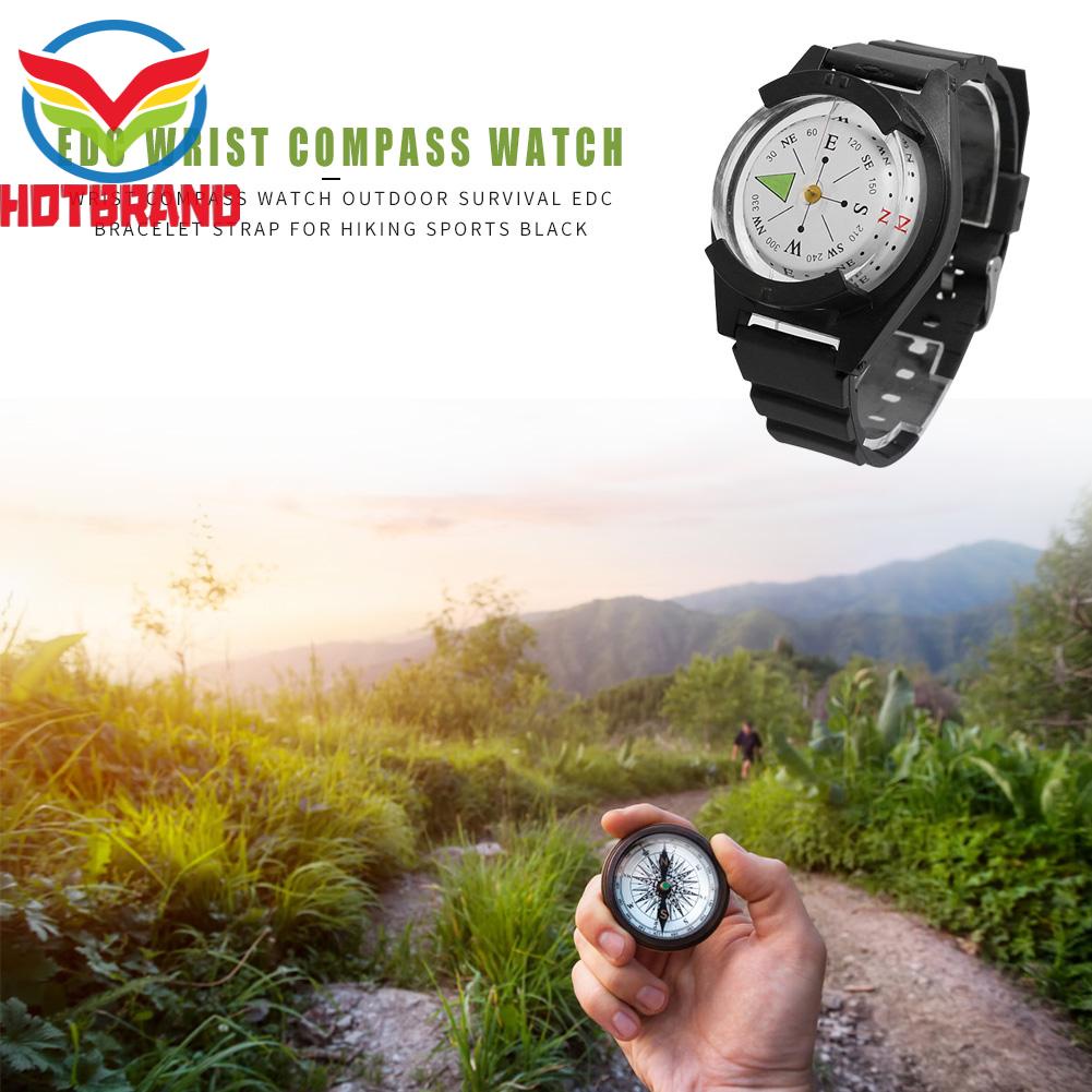 Đồng Hồ Đeo Tay Dây Silicon Chống Nước Có La Bàn