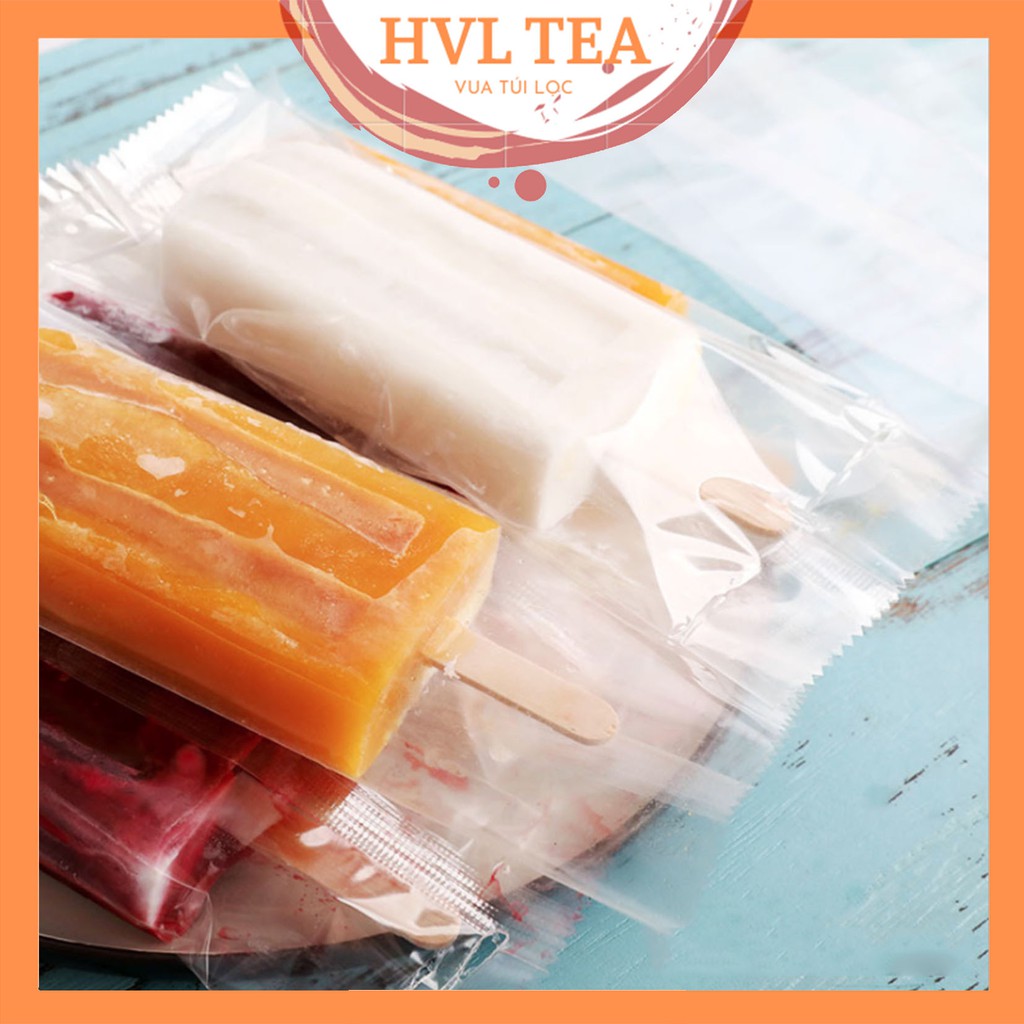 Túi đựng kem que trong suốt mờ, tiện dụng, nhiều kích thước set 100 túi HVL TEA