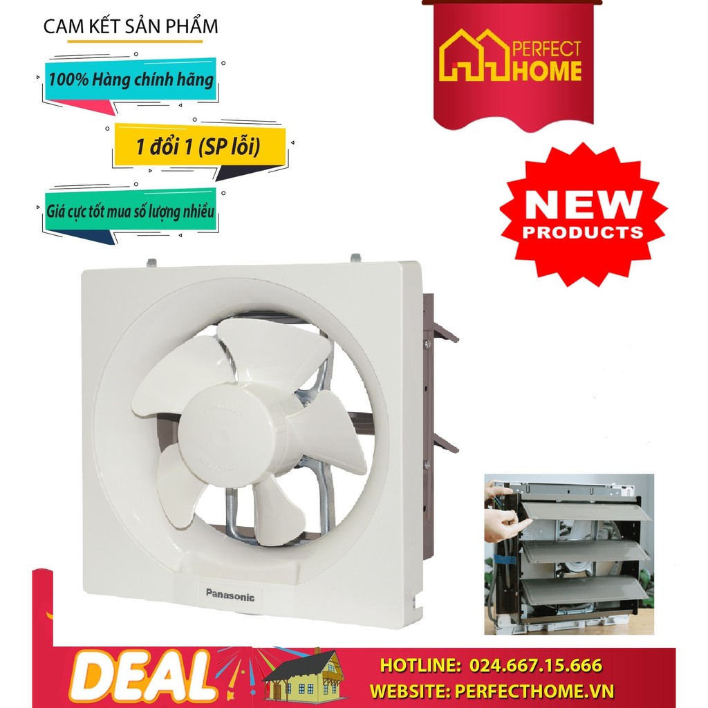 BÃO SALE {Hàng chính hãng} Quạt hút gắn tường Panasonic FV-20AU9 , FV-25AU9 , FV-30AU9 loại 1 chiều - không có màn che