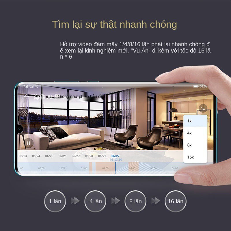 Huawei Smart Choice HQ8 AI Puffin Camera 360 độ HD nhìn toàn cảnh ban đêm qua mạng không dây