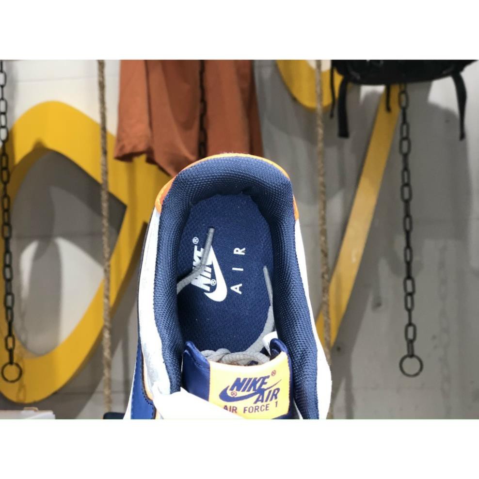 Giày thể thao AF1 xám gót cam, móc xanh bản cao cấp. | WebRaoVat - webraovat.net.vn