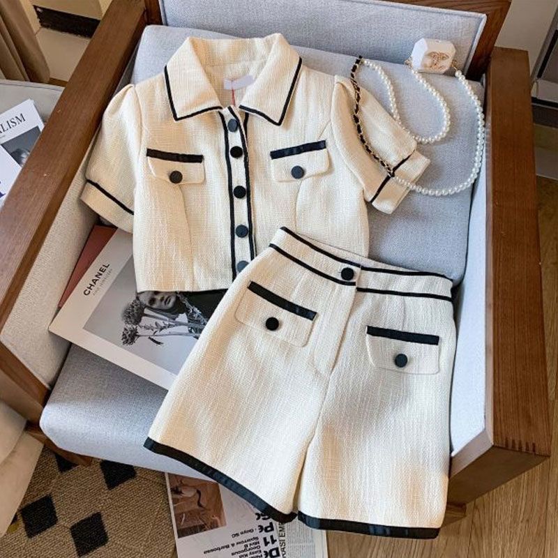 ẢNH THẬT Set Dạ Tweed Sơ Mi Quần Short