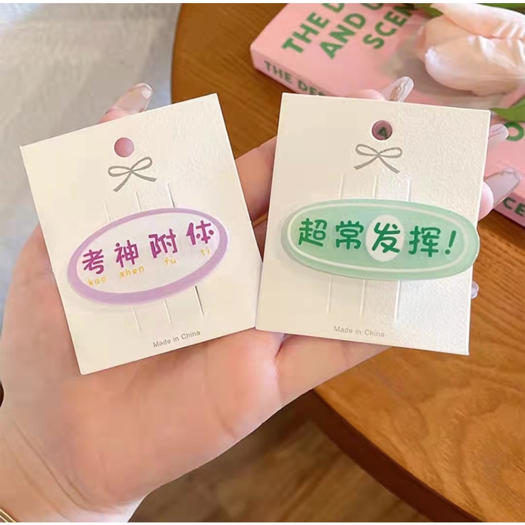 Kẹp Tóc Mỏ Vịt Bằng Acrylic Siêu Dễ Thương Cho Học Sinh
