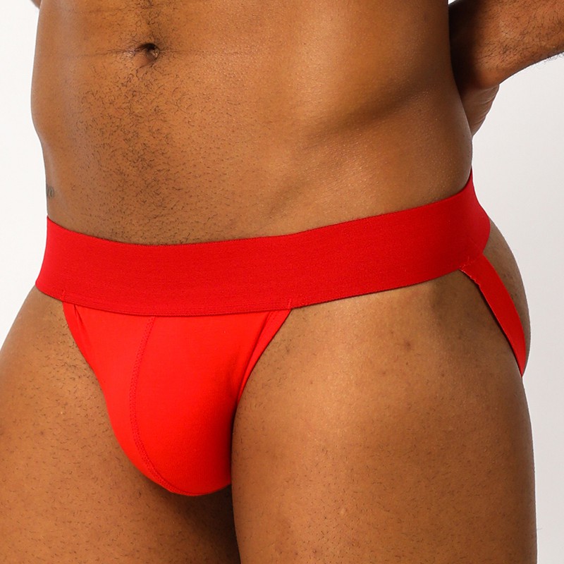 Màu đặc Sexy Đồ lót nam Cotton Thoáng khí mềm mại Thấp eo Gay Quần lót Jockstrap G-String Thongs BP.01