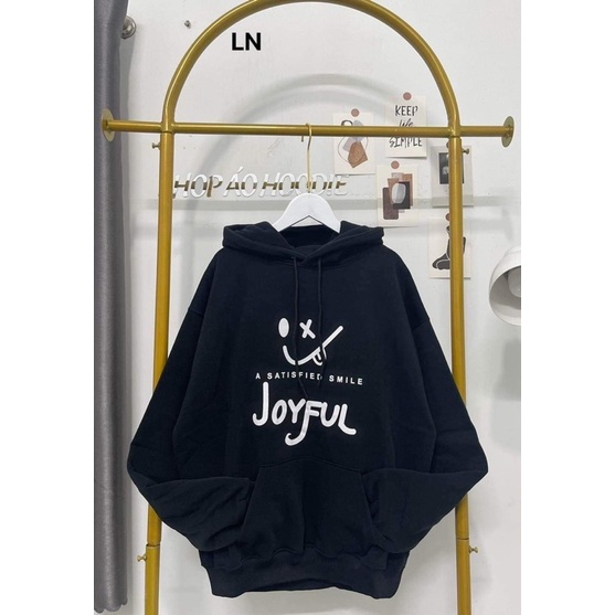 Áo hoodie joyfu nỉ cotton LN12