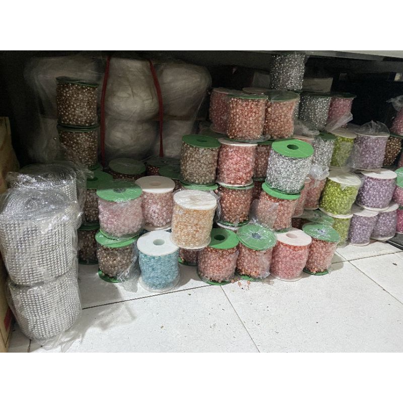 Cườm cuộn 60 mét bó hoa tay cầm cô dâu